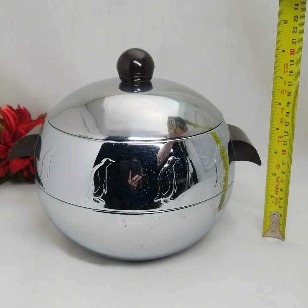 West Bend Penguin Hot & Cold Server With Bakelite Handles